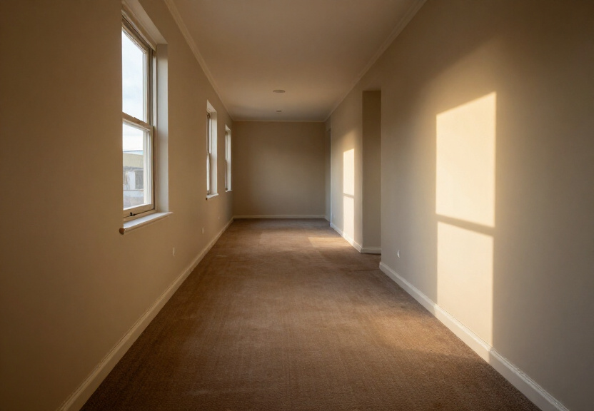 Restored living room in Harrington Park home after flood damage repair